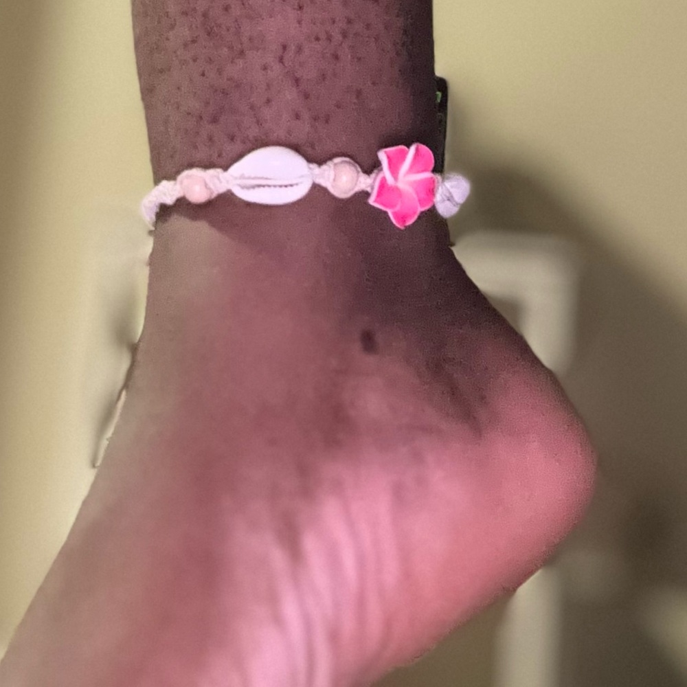 Pink and White Shell Bracelet